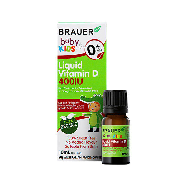 Brauer Baby & Kids Liquid Vitamin D 400IU (0+ months) 10ml