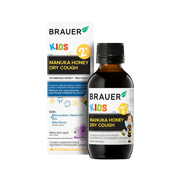 Brauer Kids Manuka Honey Dry Cough (2+ years) 100ml
