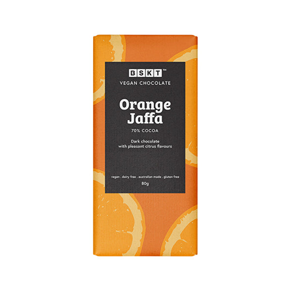 BSKT Vegan Chocolate Slab Orange Jaffa 80g x 12 Display