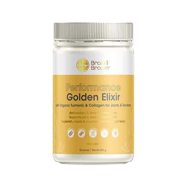 Brain And Brawn Brain and Brawn Performance Golden Elixir (with Organic Turmeric & Collagen) Natural 300g