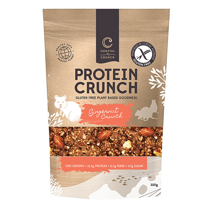 Coastal Crunch Gluten Free Protein Crunch Gingernut Crunch 320g