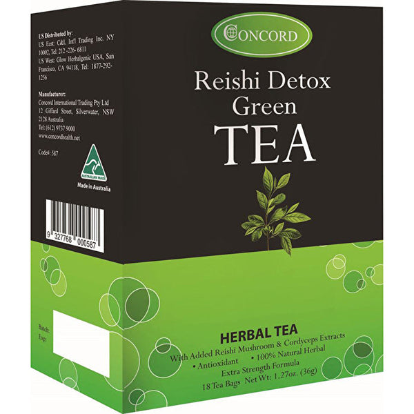 CONCORD RETAIL Concord Reishi Detox Green Tea x 18 Tea Bags