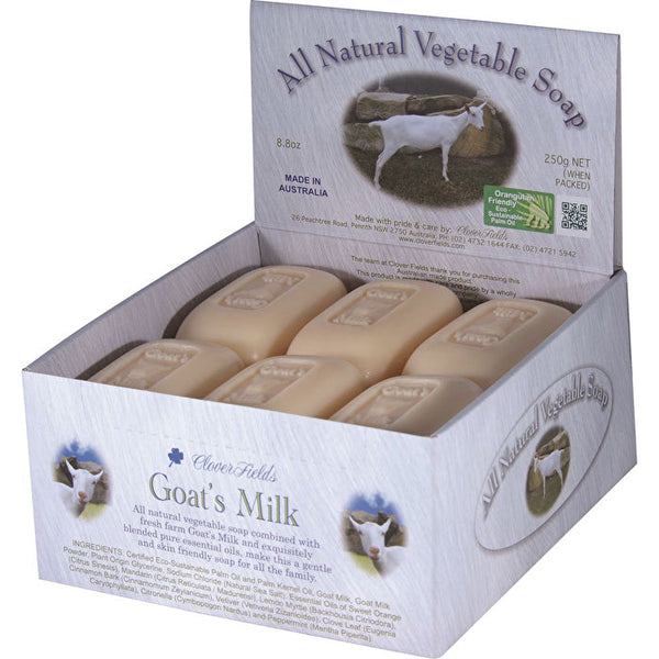 Clover Fields Goat's Milk Soap 250g x 12 Display