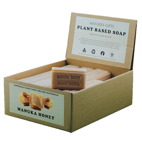 Clover Fields Natures Gifts Plant Based Soap Manuka Honey 100g x 36 Display