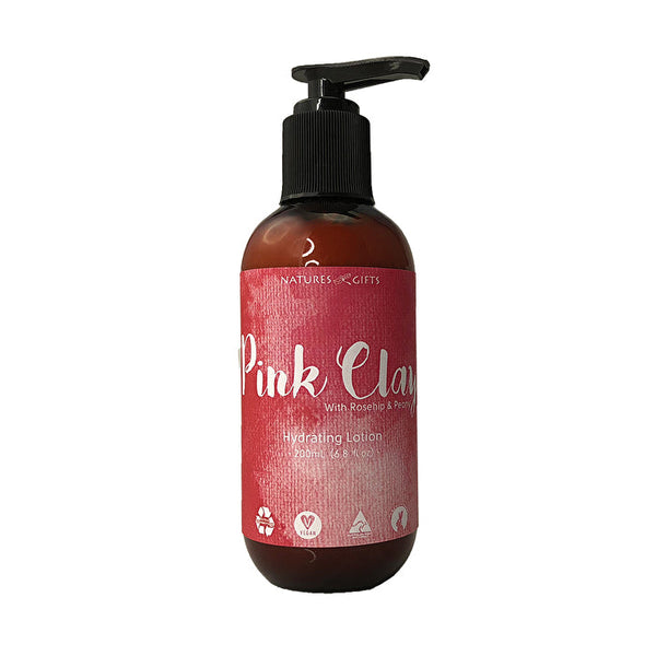 Clover Fields Natures Gifts Pink Clay with Rosehip & Peony Hydrating Lotion 200ml