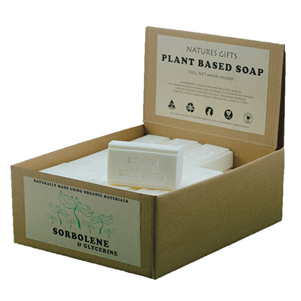 Clover Fields Natures Gifts Plant Based Soap Sorbolene & Glycerine 100g x 36 Display