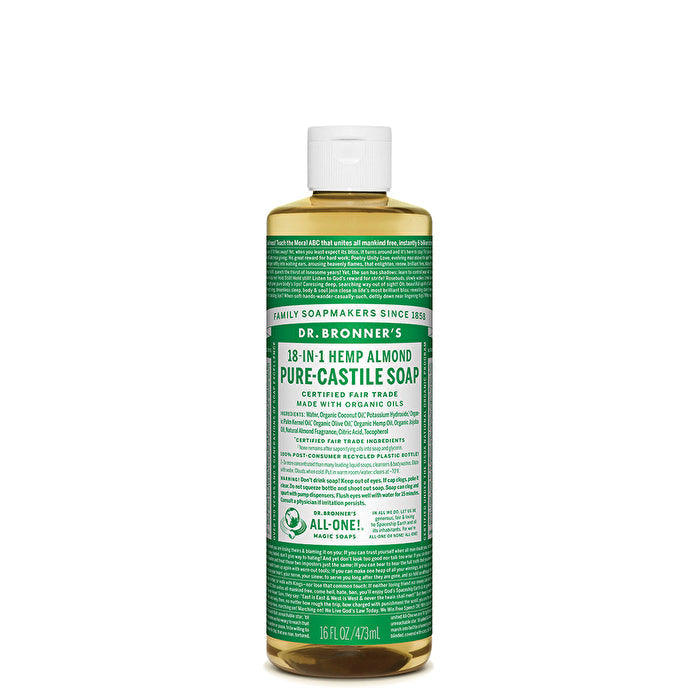 Dr. Bronner's Pure-Castile Soap Liquid (Hemp 18-in-1) Almond 473ml