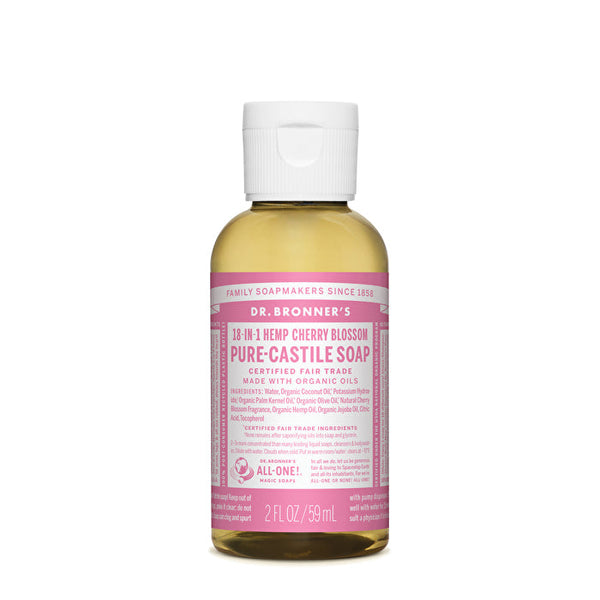 Dr. Bronner's Pure-Castile Soap Liquid (Hemp 18-in-1) Cherry Blossom 59ml