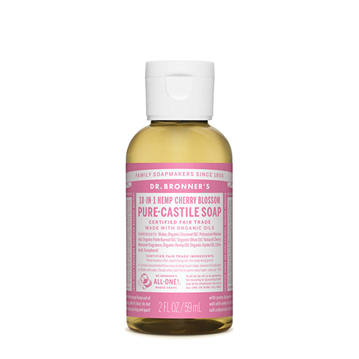 Dr. Bronner's Pure-Castile Soap Liquid (Hemp 18-in-1) Cherry Blossom 59ml