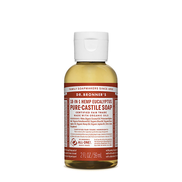 Dr. Bronner's Pure-Castile Soap Liquid (Hemp 18-in-1) Eucalyptus 59ml