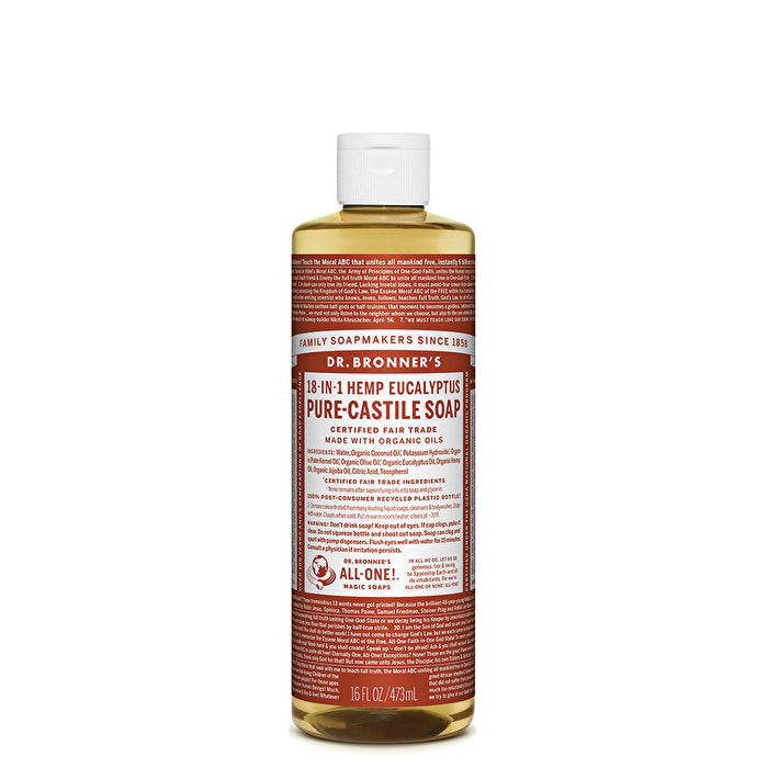 Dr. Bronner's Pure-Castile Soap Liquid (Hemp 18-in-1) Eucalyptus 473ml