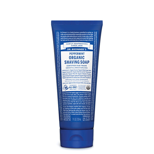 Dr. Bronner's Organic Shaving Soap Peppermint 207ml