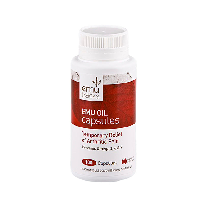 Emu Tracks Emu Oil 750mg Capsules 100c