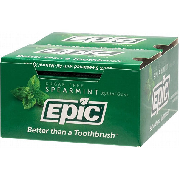 Epic Xylitol Chewing Gum Spearmint 12x 12pcs