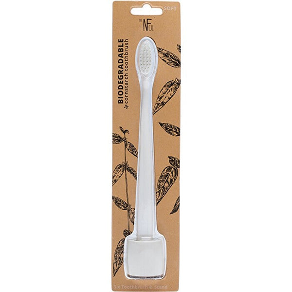 The Natural Family Co . Bio Toothbrush Ivory Desert with Stand