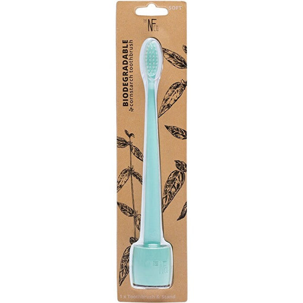 The Natural Family Co . Bio Toothbrush River Mint with Stand