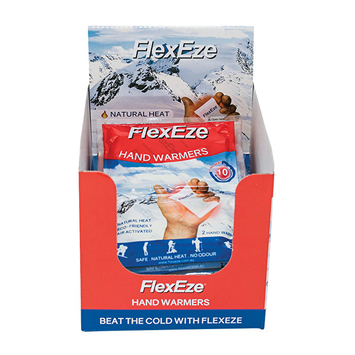 FlexEze Hand Warmers x 20 Display (contains 20 bags of 1 hand warmer pair)