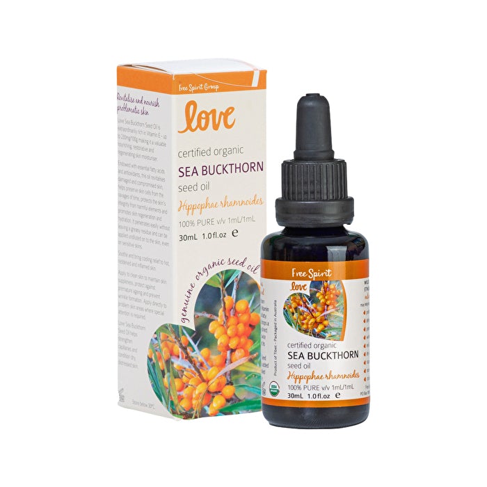 Free Spirit Love Certified Organic 100% Pure Sea Buckthorn Seed Oil 30ml