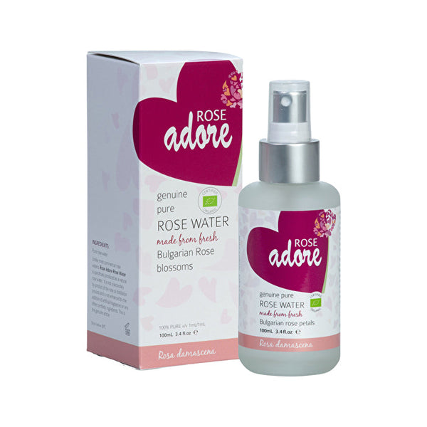 Free Spirit Rose Adore Genuine Pure Rose Water (Bulgarian Rose Blossoms) Spray 100ml