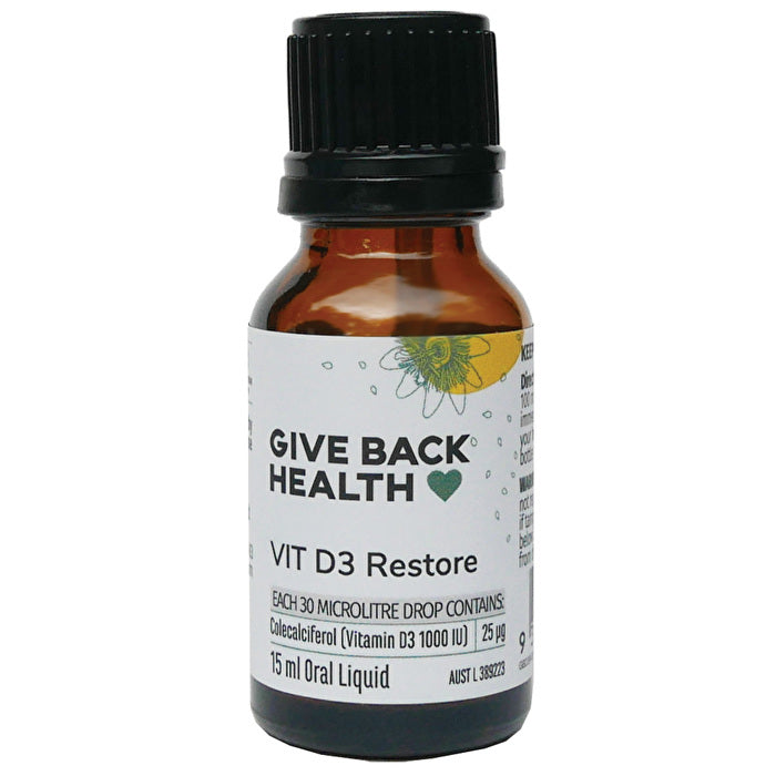 Give Back Health VIT D3 Restore Oral Liquid 15ml