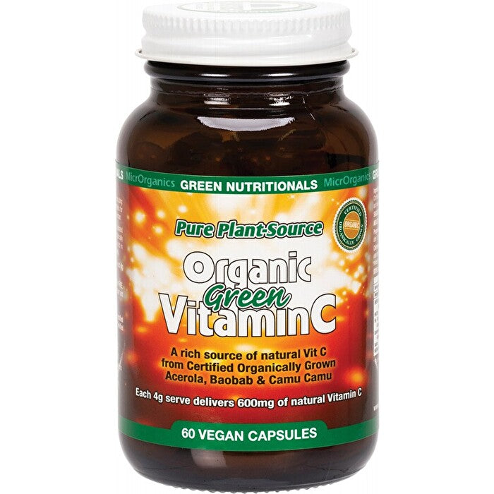 MicrOrganics Green Nutritionals Pure Plant-Source Organic Green Vitamin C 60vc