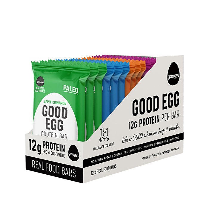 Googys Good Egg Protein Bar Mixed 55g x 12 Display