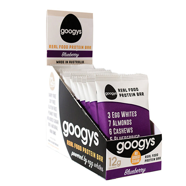 Googys Good Egg Protein Bar Blueberry 55g x 12 Display
