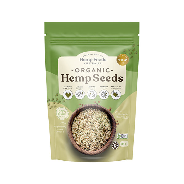 Hemp Foods Australia Organic Hemp Seeds Hulled 114g