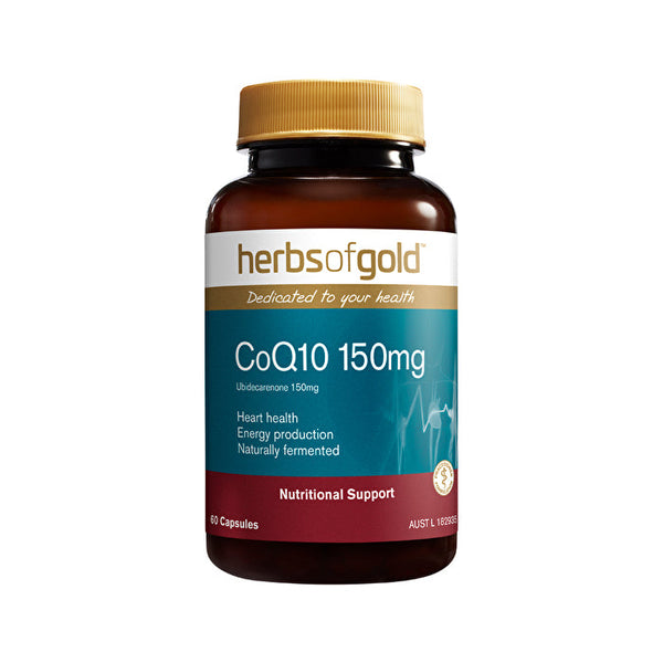Herbs of Gold Co Q10 150mg in Rice Bran Oil 60c