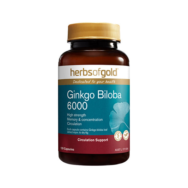 Herbs of Gold Ginkgo Biloba 6000 120c