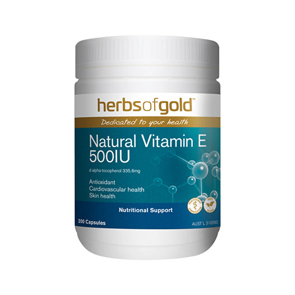 Herbs of Gold Natural Vitamin E 500I.U. 200c