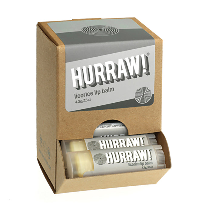 Hurraw! Lip Balm Licorice 4.8g x 24 Display