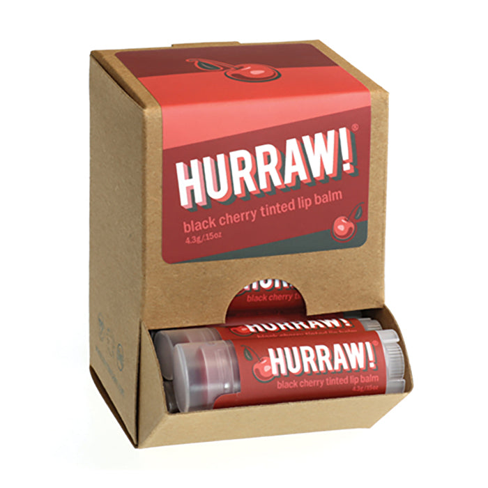 Hurraw! Lip Balm Tinted Black Cherry 4.3g x 24 Display