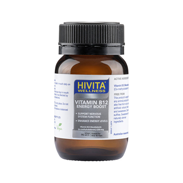 Hivita Wellness HiVita Wellness Vitamin B12 (Energy Boost) Vegan Melts 90t