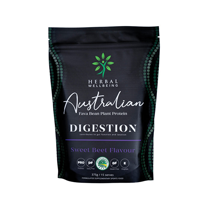 Herbal Wellbeing Australian Fava Bean Plant Protein Digestion Sweet Beet 375g