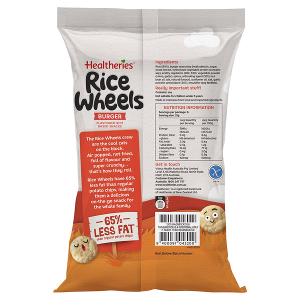 Healtheries Rice Wheels Burger 21g