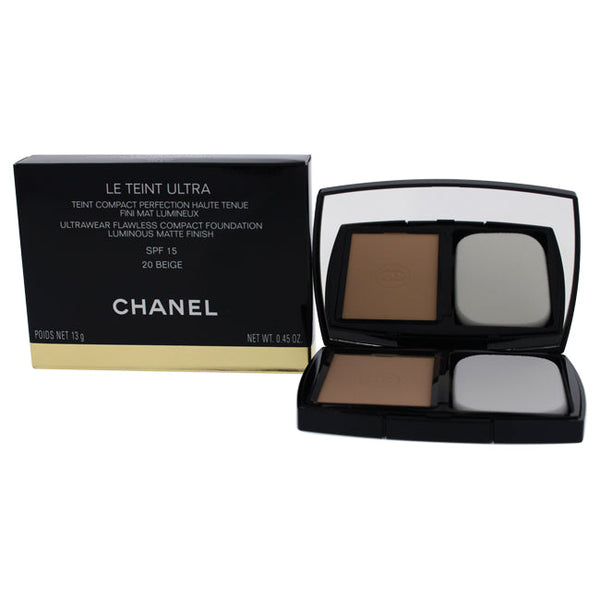 Chanel Le Teint Ultra Tenue Compact Foundation SPF 15 - 20 Beige by Chanel for Women - 0.45 oz Foundation