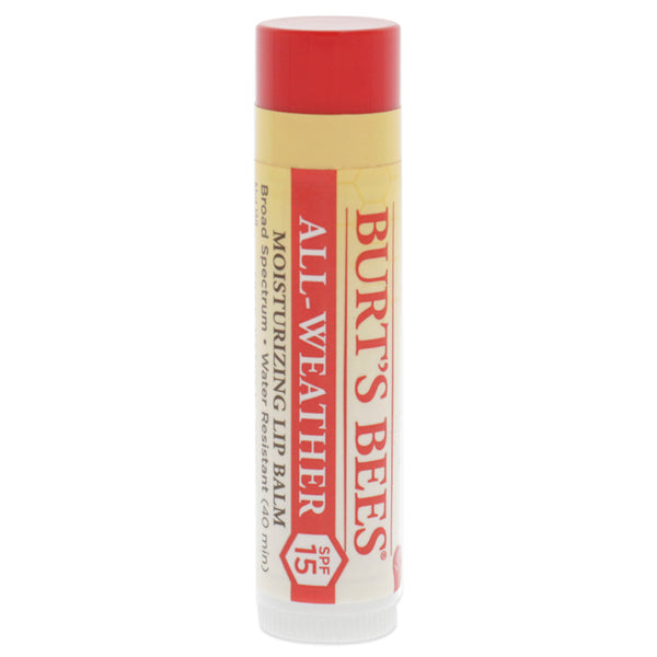 All-Weather Moisturizing Lip Balm SPF 15 by Burts Bees for Women - 0.15 oz Lip Balm