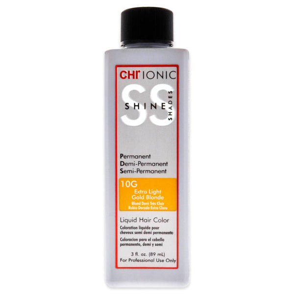 CHI Ionic Shine Shades Liquid Hair Color - 10G Extra Light Gold Blonde by CHI for Unisex - 3 oz Hair Color