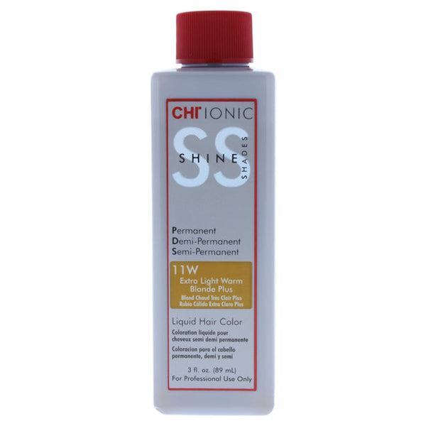 CHI Ionic Shine Shades Liquid Hair Color - 11W Extra Light Warm Blonde Plus by CHI for Unisex - 3 oz Hair Color