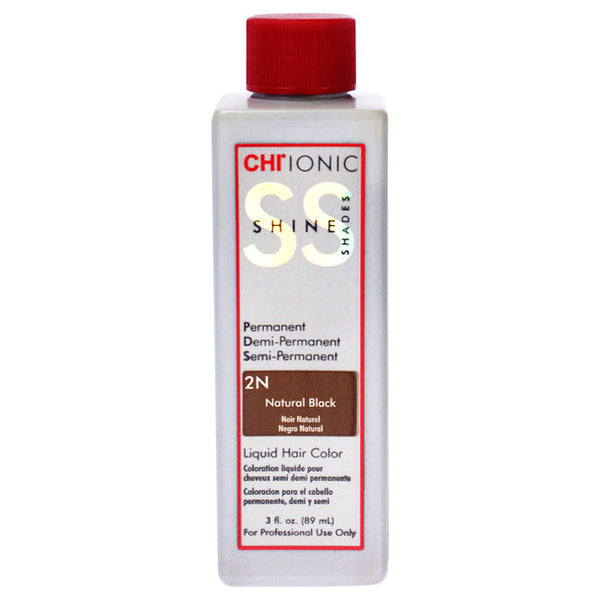 CHI Ionic Shine Shades Liquid Hair Color - 2N Natural Black by CHI for Unisex - 3 oz Hair Color