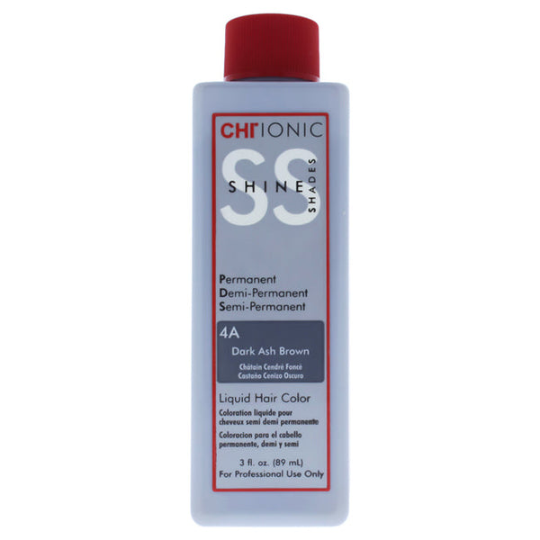 CHI Ionic Shine Shades Liquid Hair Color - 4A Dark Ash Brown by CHI for Unisex - 3 oz Hair Color