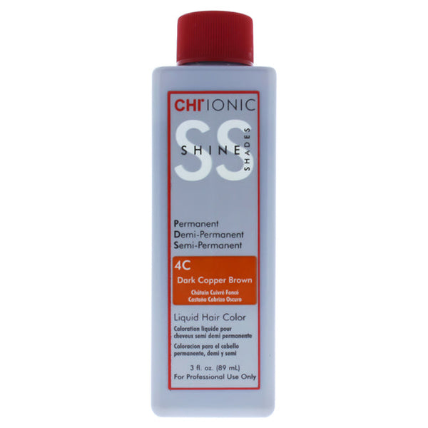 CHI Ionic Shine Shades Liquid Hair Color - 4C Dark Copper Brown by CHI for Unisex - 3 oz Hair Color