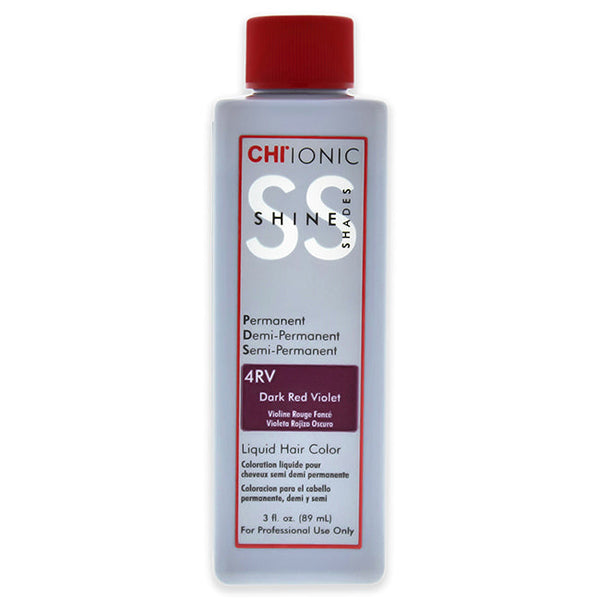 CHI Ionic Shine Shades Liquid Hair Color - 4RV Dark Red Violet by CHI for Unisex - 3 oz Hair Color