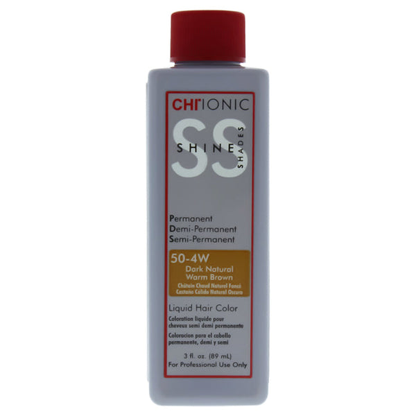 CHI Ionic Shine Shades Liquid Hair Color - 50-4W Dark Natural Warm Brown by CHI for Unisex - 3 oz Hair Color