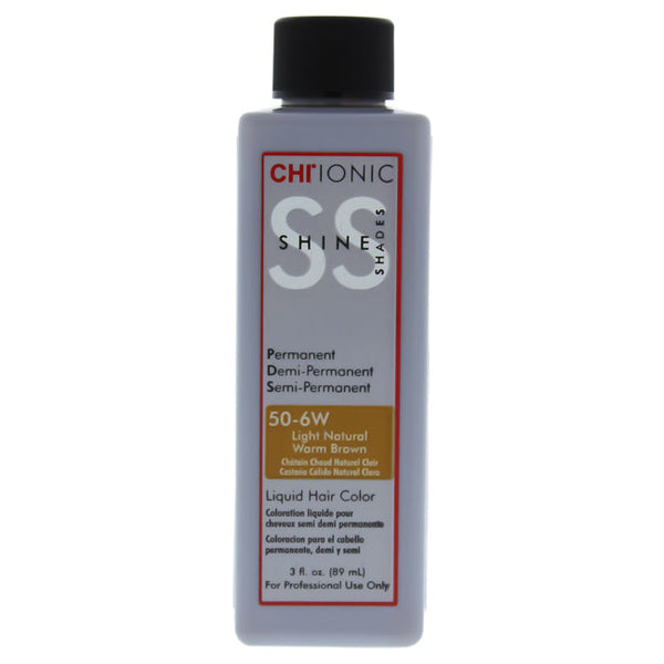 CHI Ionic Shine Shades Liquid Hair Color - 50-6W Light Natural Warm Brown by CHI for Unisex - 3 oz Hair Color