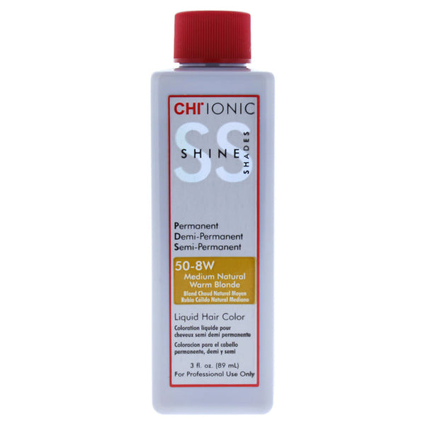 CHI Ionic Shine Shades Liquid Hair Color - 50-8W Medium Natural Warm Blonde by CHI for Unisex - 3 oz Hair Color