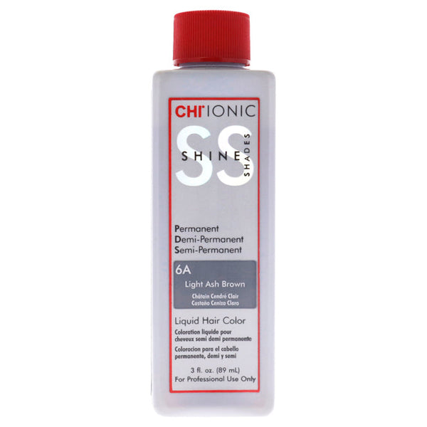 CHI Ionic Shine Shades Liquid Hair Color - 6A Light Ash Brown by CHI for Unisex - 3 oz Hair Color