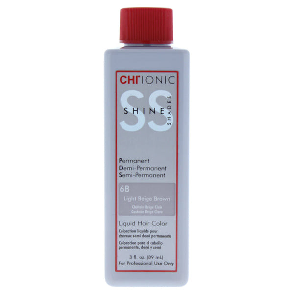 CHI Ionic Shine Shades Liquid Hair Color - 6B Light Beige Brown by CHI for Unisex - 3 oz Hair Color