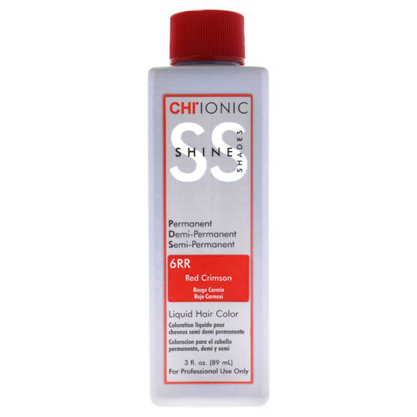 CHI Ionic Shine Shades Liquid Hair Color - 6RR Red Crimson by CHI for Unisex - 3 oz Hair Color